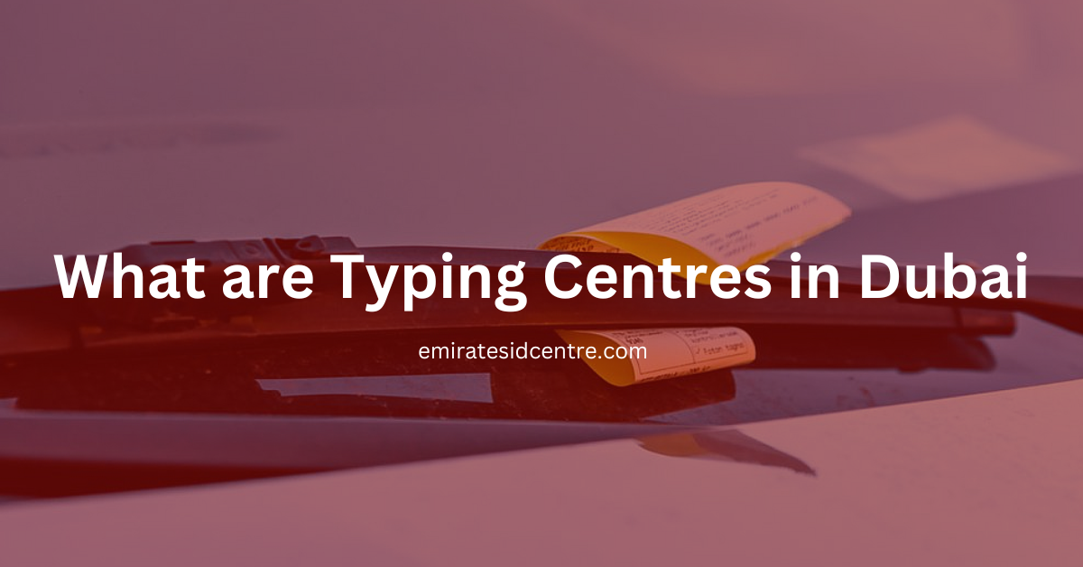 What are typing Centres in Dubai